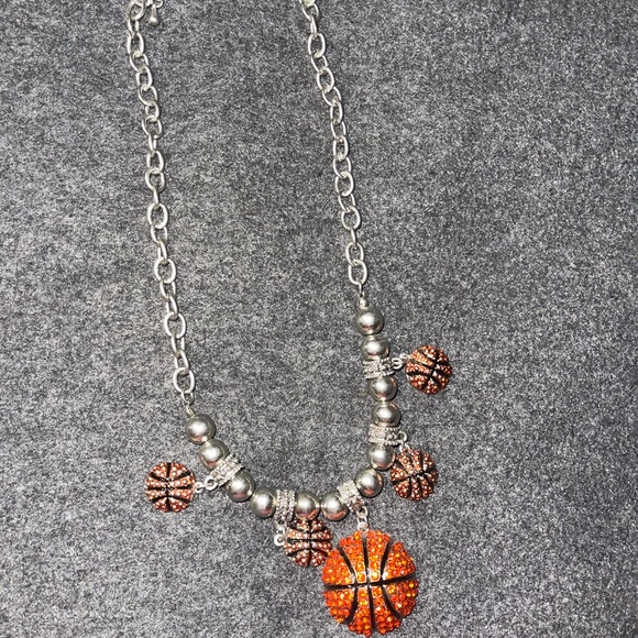 Basketball Bling Necklace - Picture 2 of 2